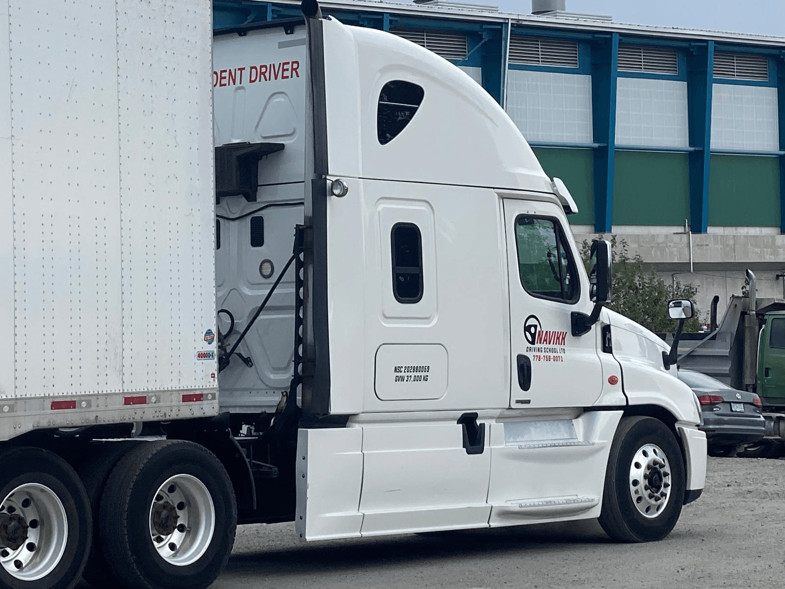 Professional truck on highway